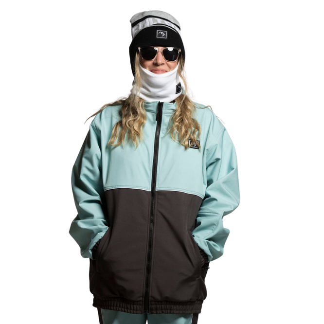 Baseline Full Zip Jacket Charcoal/ Mint