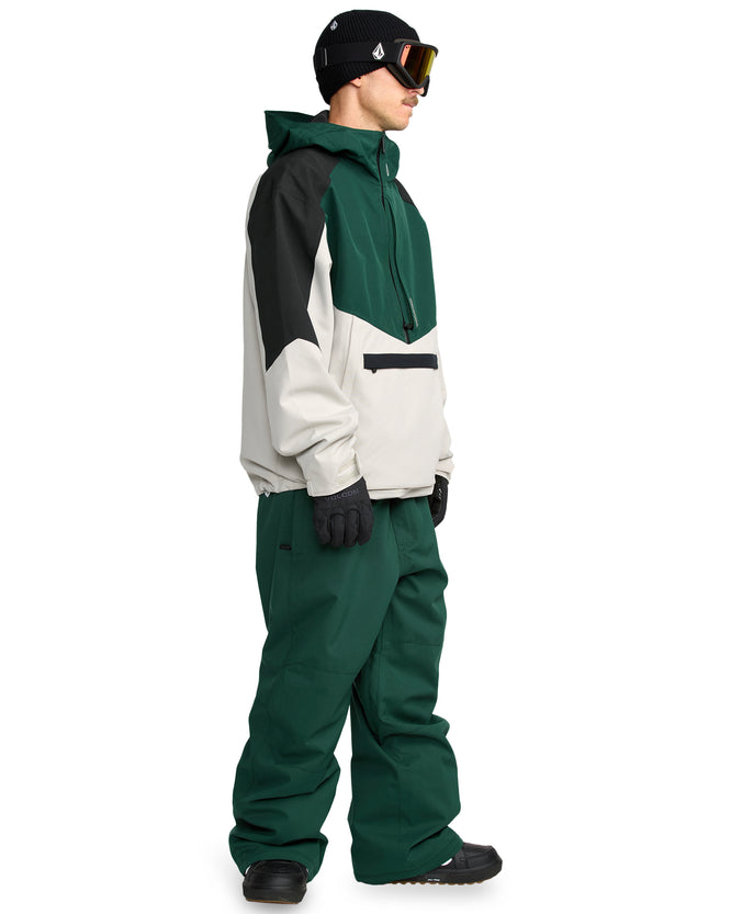 Snow Billow Snowboard Pants Black Green