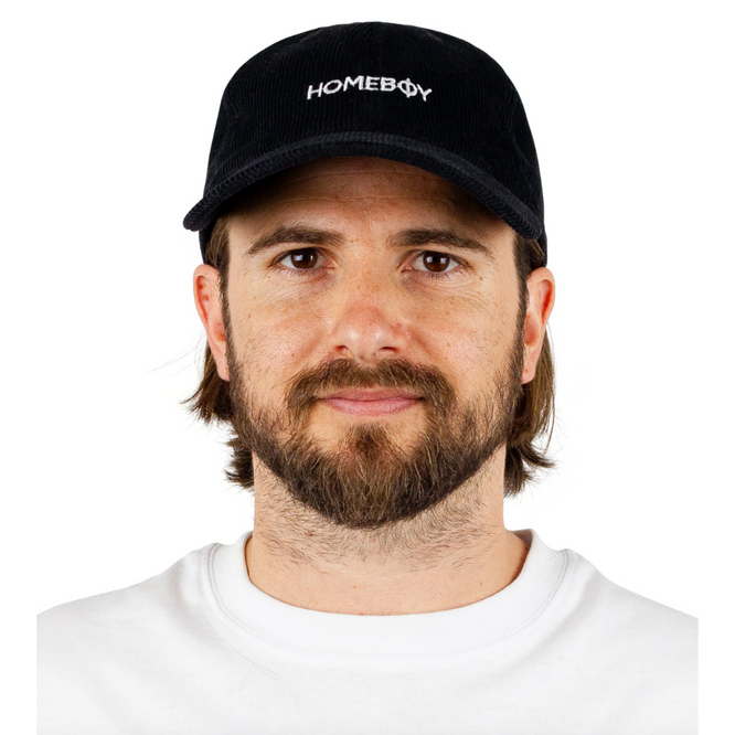 Straight Cord Dad Cap Black
