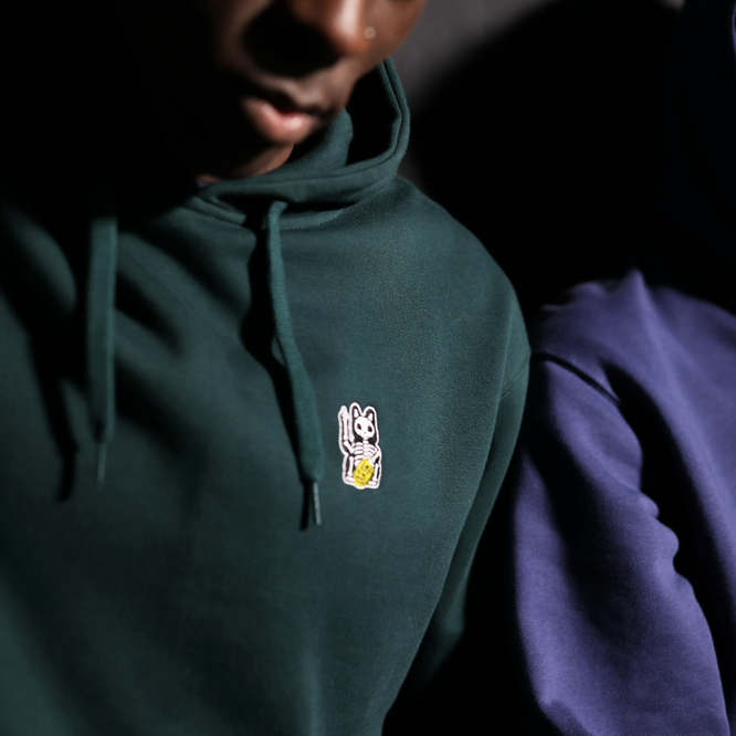 Bone Cat Hoodie Nightforest