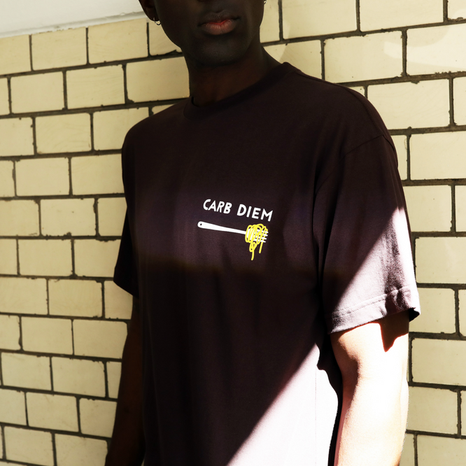 Pasta Obsessed T-Shirt Dark Coffee