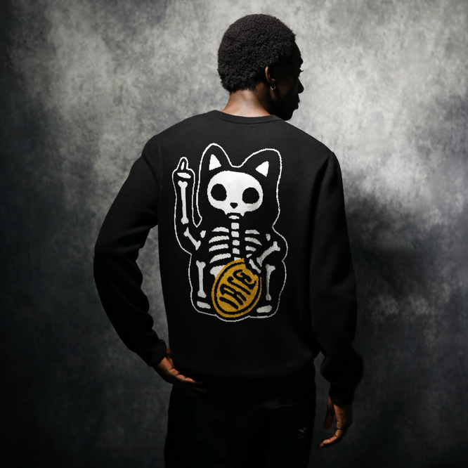 To The Bone Knit Crewneck Black