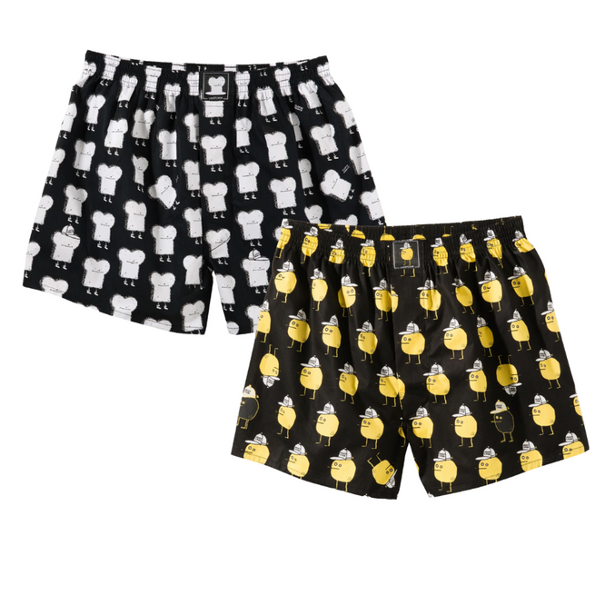 Toast & Zitrone 2pack Boxershorts Black