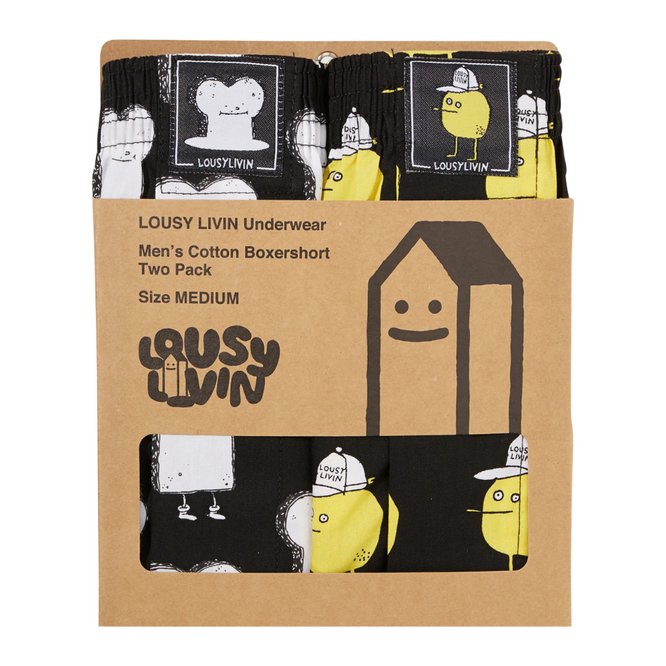 Toast & Zitrone 2pack Boxershorts Black