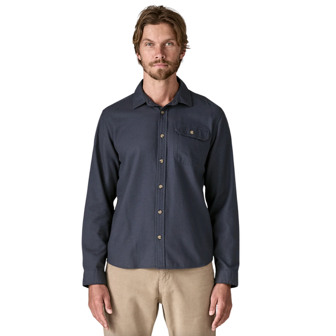 Long-Sleeved Lightweight Fjord Flannel Shirt Smolder Blue