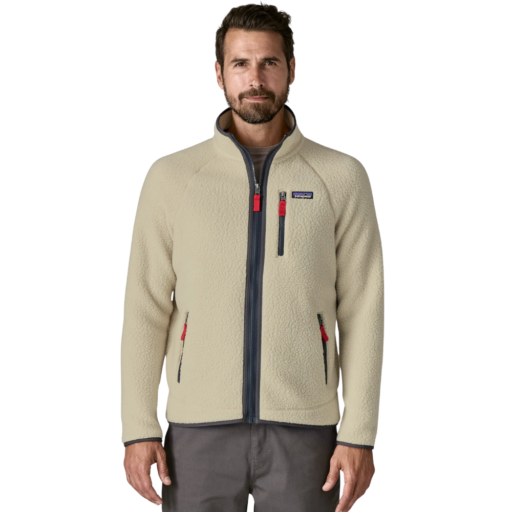 Retro Pile Fleece Jacket Pelican White/ Smolder Blue