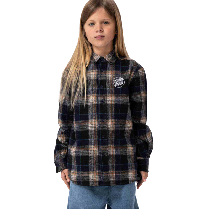 Kids Chopper Longsleeve Shirt Navy Check