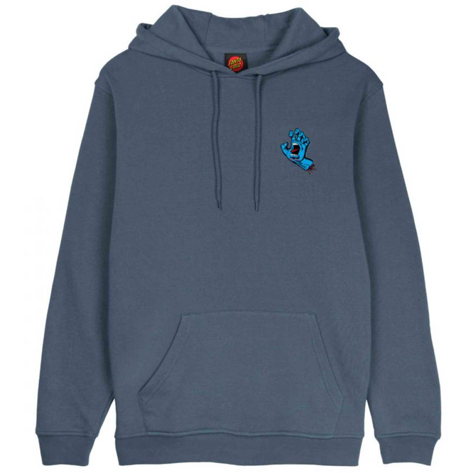 Screaming Hand Chest Hoodie Storm Grey