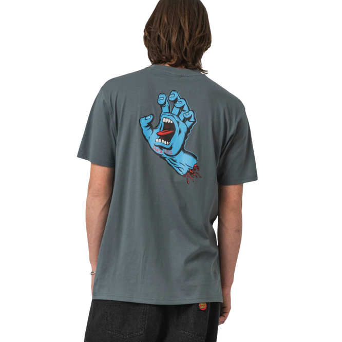 Screaming Hand Chest T-shirt Storm Grey
