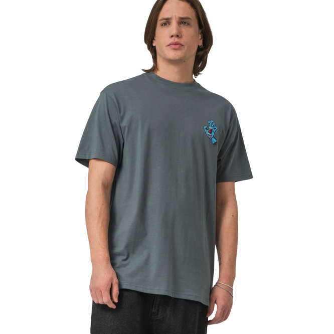Screaming Hand Chest T-shirt Storm Grey