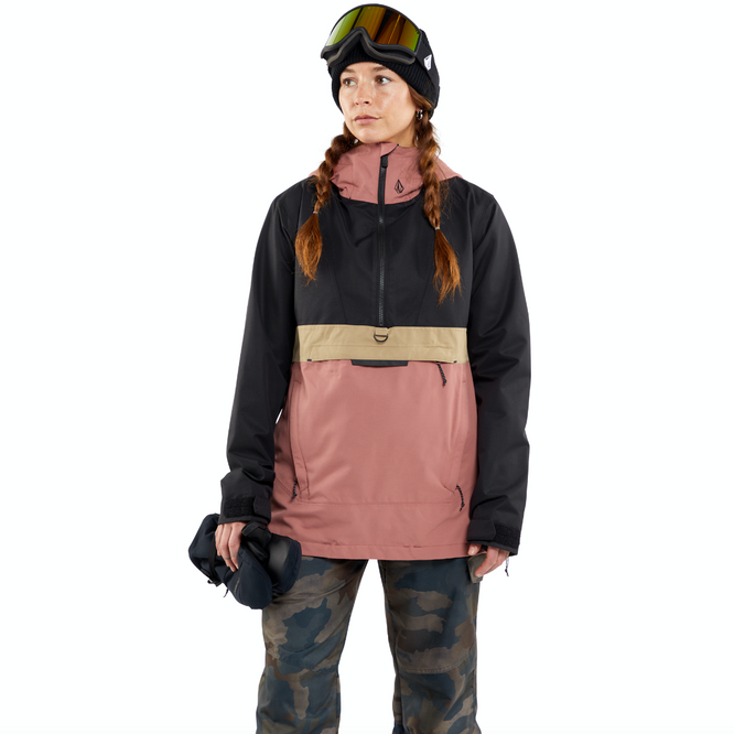 Womens Ashfield Snowboard Pullover Jacke Erde Rosa