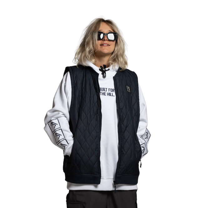 Quilted Gillet Vest Jacket Navy