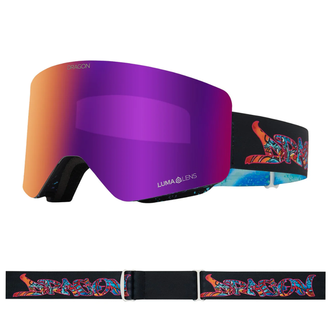 DR R1 OTG Rattlecan /LumaLens Purple Ionized +LumaLens Amber Snowboard Goggles