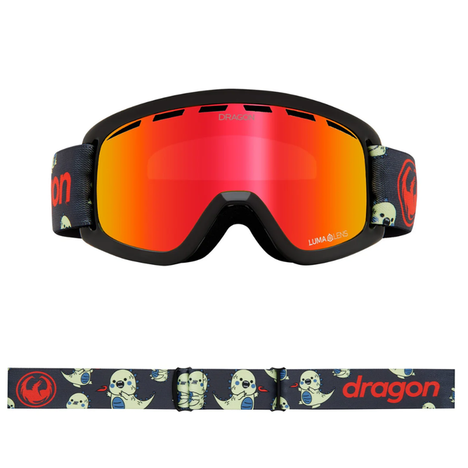 Kids Lil D Lil Kaiju LumaLens Red Ionized Snowboard Goggles
