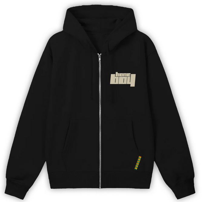 Bold Boy Zip Hoodie Black