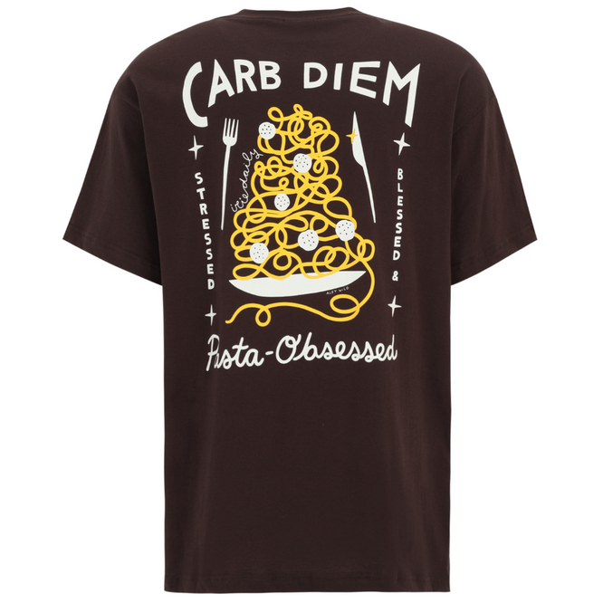 Pasta Obsessed T-Shirt Dark Coffee