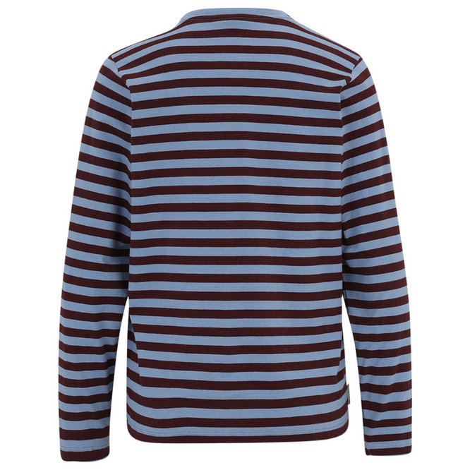 Womens Stripe Basic Longsleeve T-Shirt Blue Red