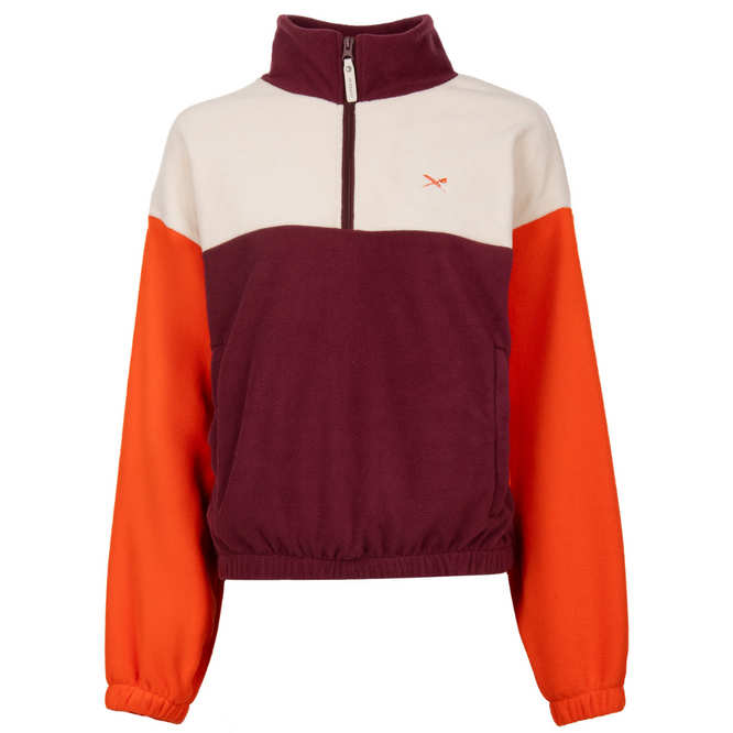 Womens Cally Fleece Troyer Wine
