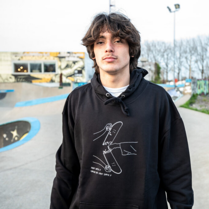 Can't Skate Hoodie Schwarz