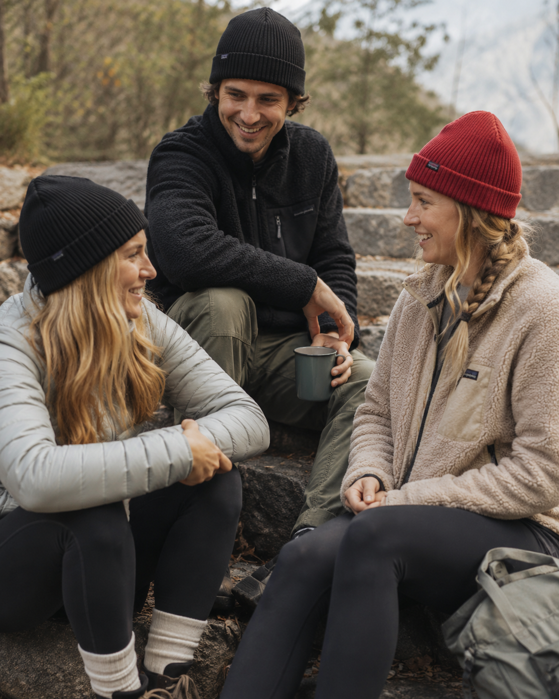 Fishermans Rolled Beanie Krapprot