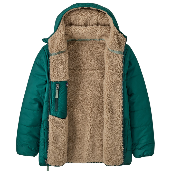 Kids Reversible Ready Freddy Hoodie Cascade Green