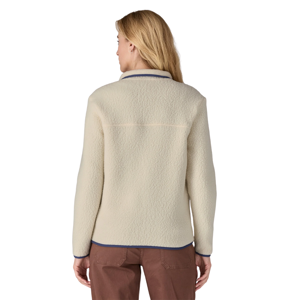 Womens Retro Pile Fleece Jacket Natural