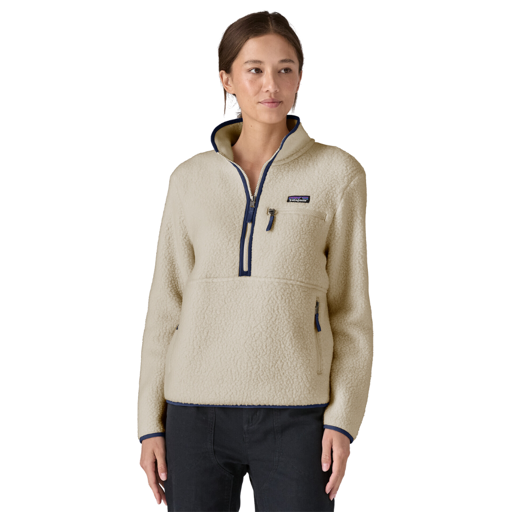 Womens Retro Pile Fleece Marsupial Natural