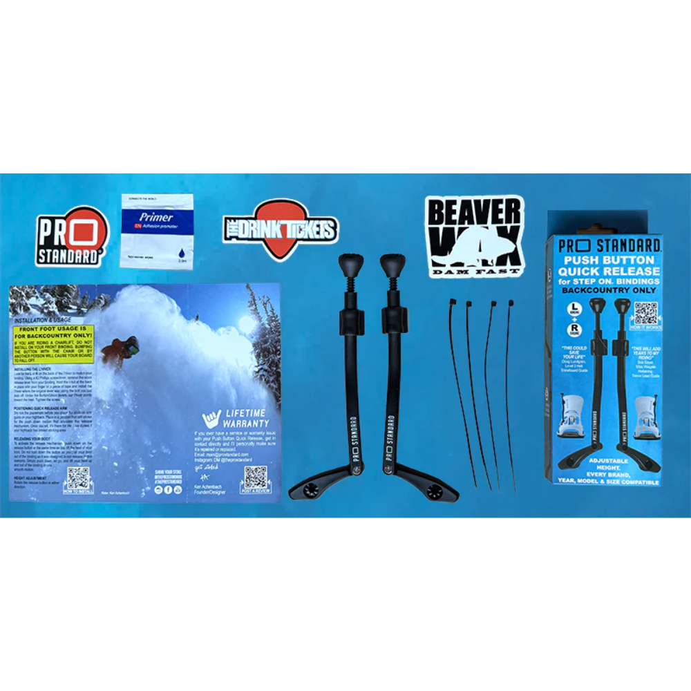 Push Button Left Quick Release for Step On® Bindings Black