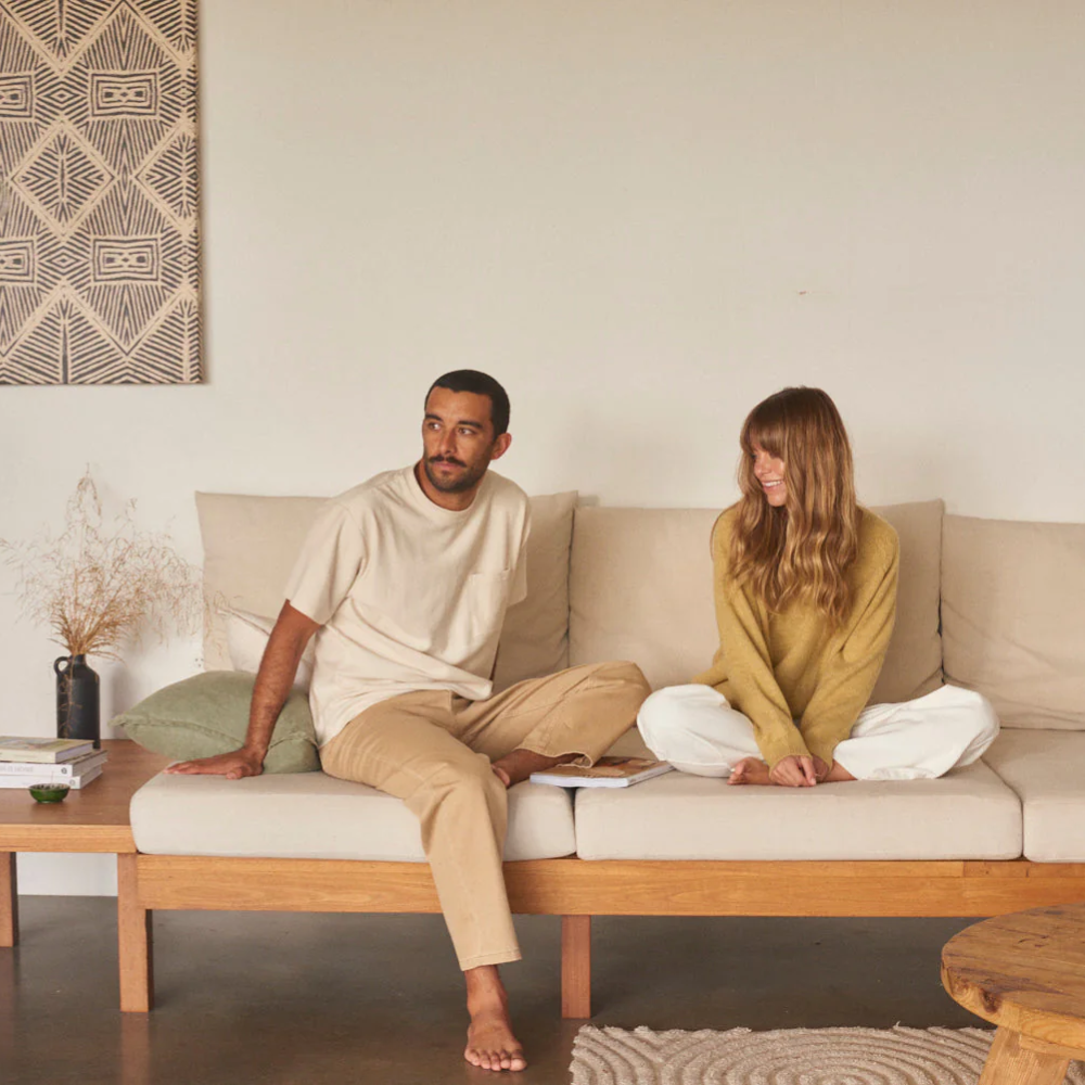 Vintage Frottee-T-Shirt Natur