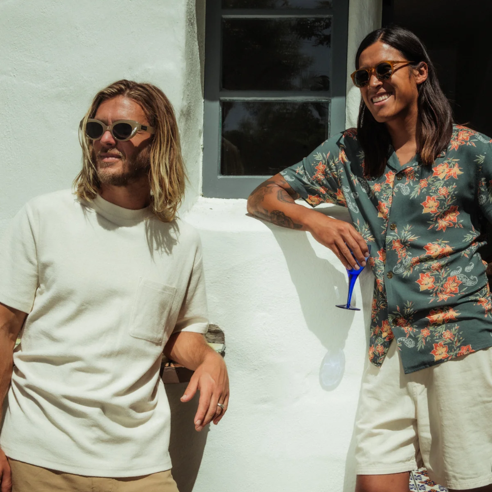 Vintage Frottee-T-Shirt Natur