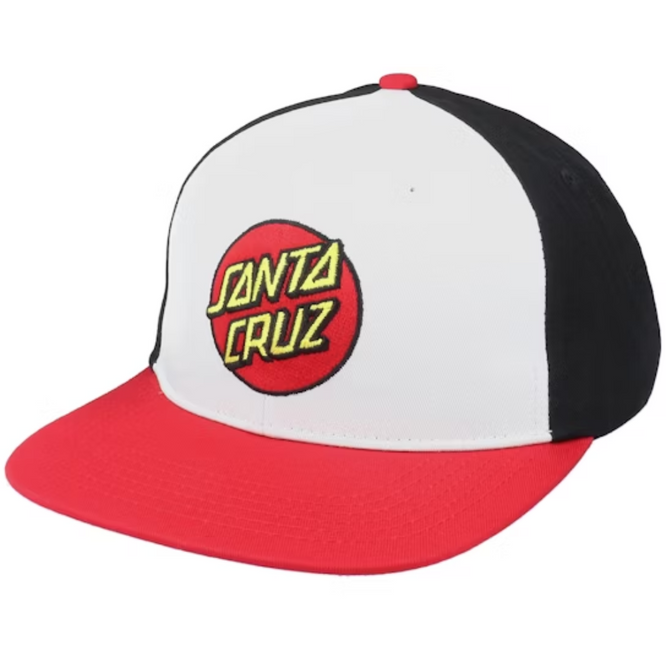 Classic Dot Snapback Cap White/Black/Red