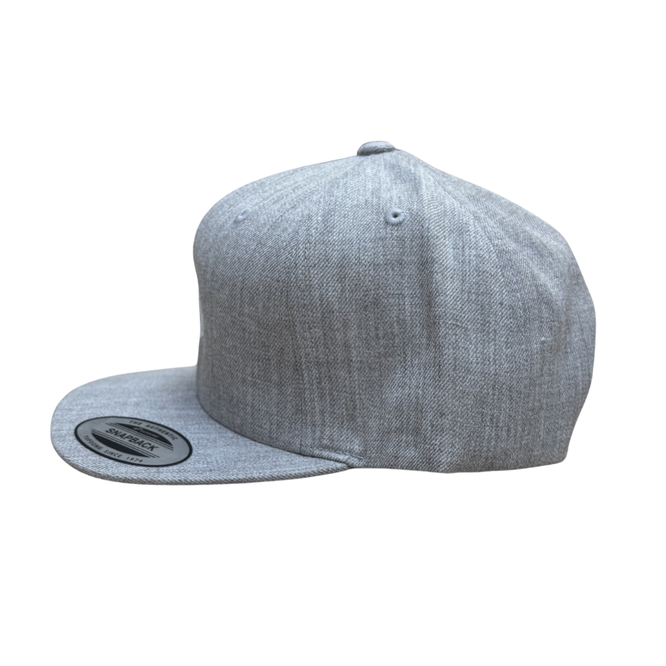 Classic Shield Snapback Cap Heather Grey