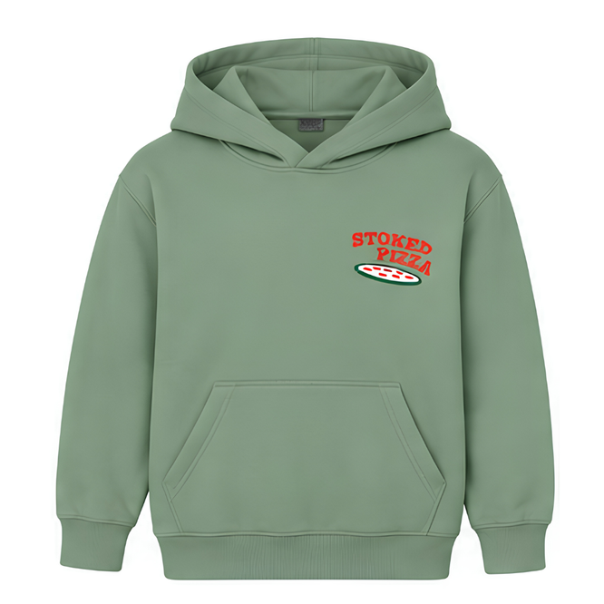 Kids Want a Pizza This Hoodie Dusty Green