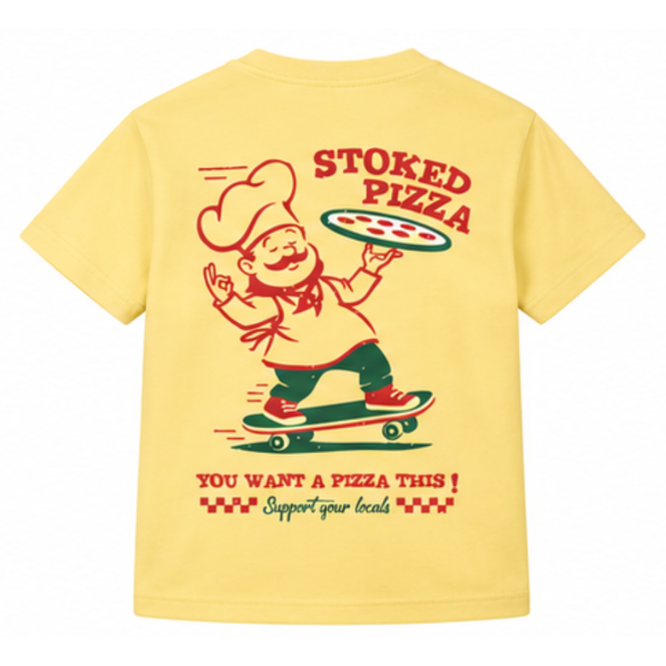 Kids Want a Pizza This T-shirt Viva Yellow