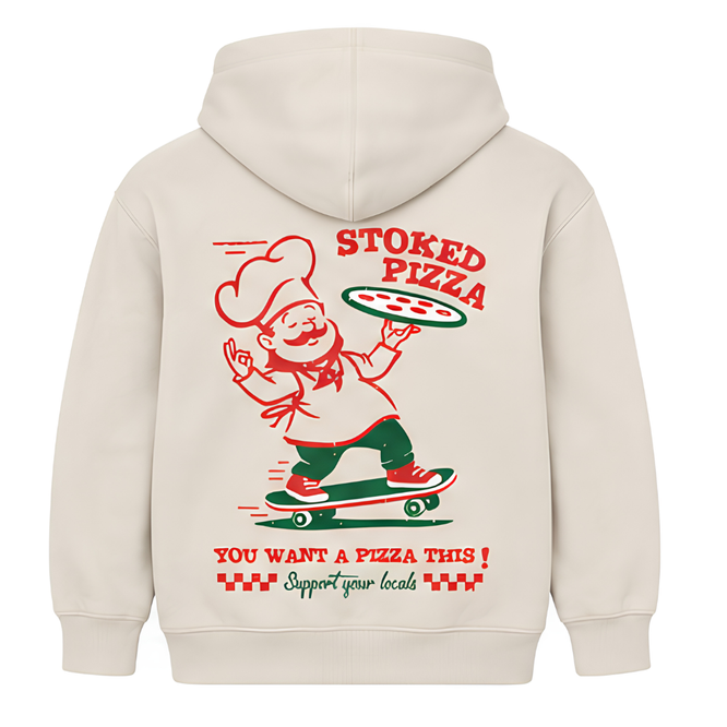 Kids Want a Pizza This Hoodie Natural Stone