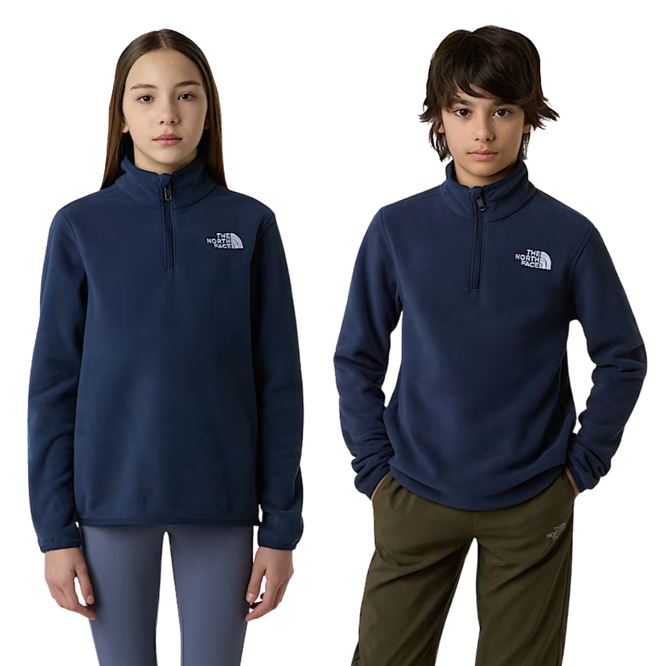 Kids Glacier 1/4 Zip Fleece Hoodie Summit Navy