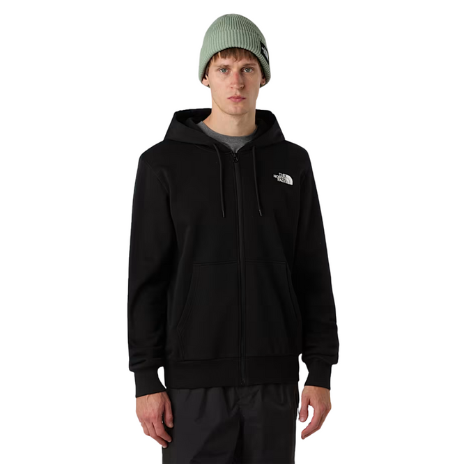 Simple Dome Full Zip Hoodie Black