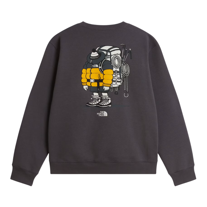 U Gear up Get Out Relaxed Crewneck Sweater Anthracit Grey