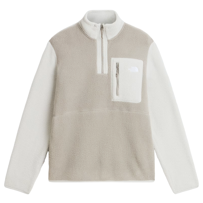 Yumiori 1/4 Zip Fleece Stone Slab/Cumulus Cloud