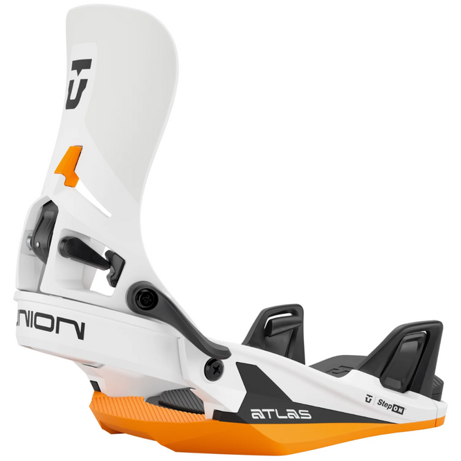 Atlas Step-On Weiß/Orange 2025 Snowboard-Bindungen