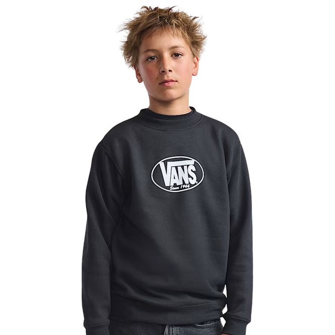 Kids Classic Oval Crewneck Black