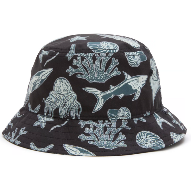 Undertone Bucket Hat für Kinder Schwarz/Blaustein