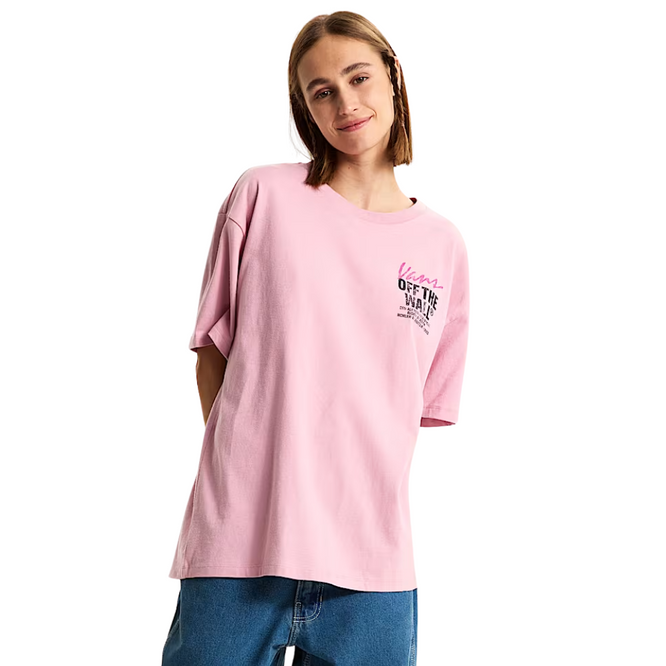 Womens Lady Wall Outsized T-Shirt Pink Dawn