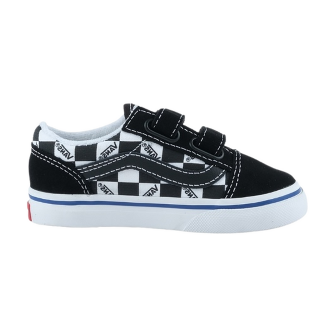 Kids Old Skool V Logo Check Black/White