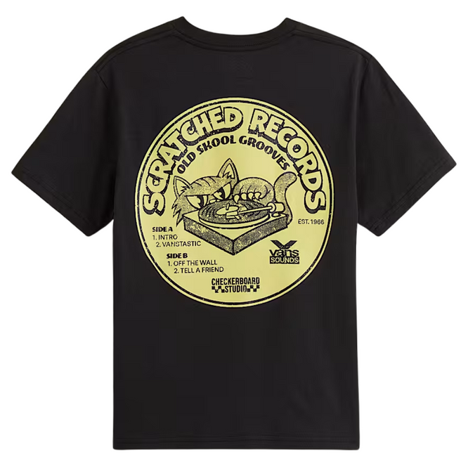 Kids Scratched Records T-shirt Black