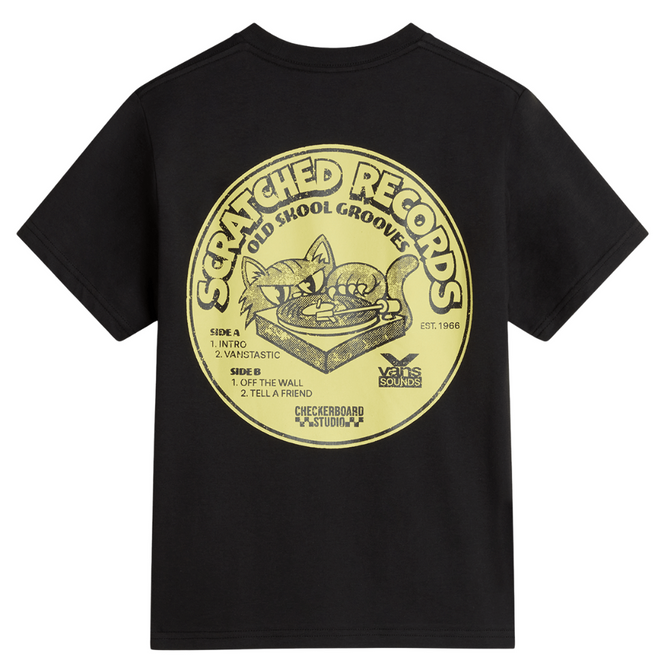 Scratched Records T-Shirt Black