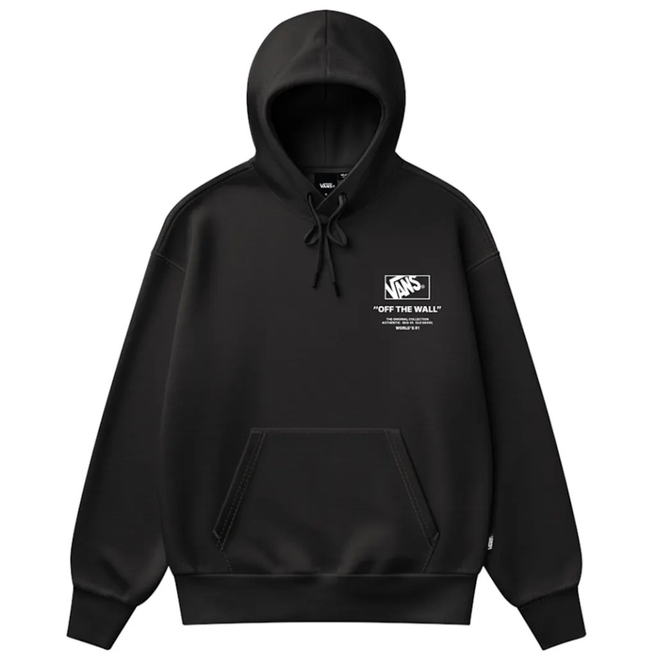 Stacked Hi Hoodie Black/White