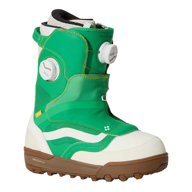 The Progress Green/ Yellow 2027 Snowboard Boots