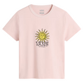 Womens Cosmic Ray T-Shirt Sepia Rose