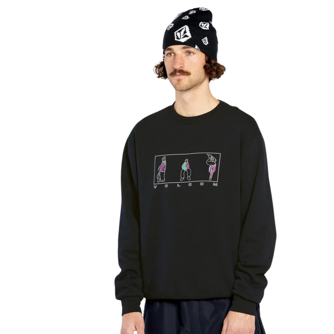 Essential Crew Fleece Schwarz